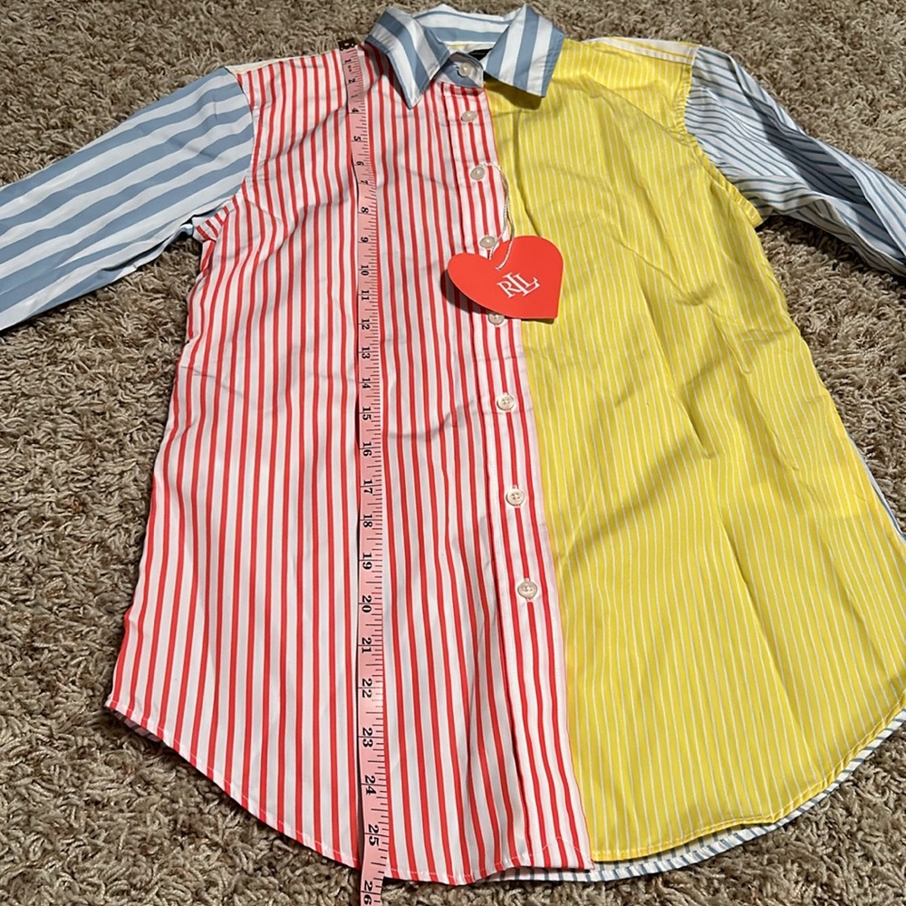 Lauren Ralph Lauren- Women’s Striped Button Front Blouse-Size XXS - Picture 6 of 6